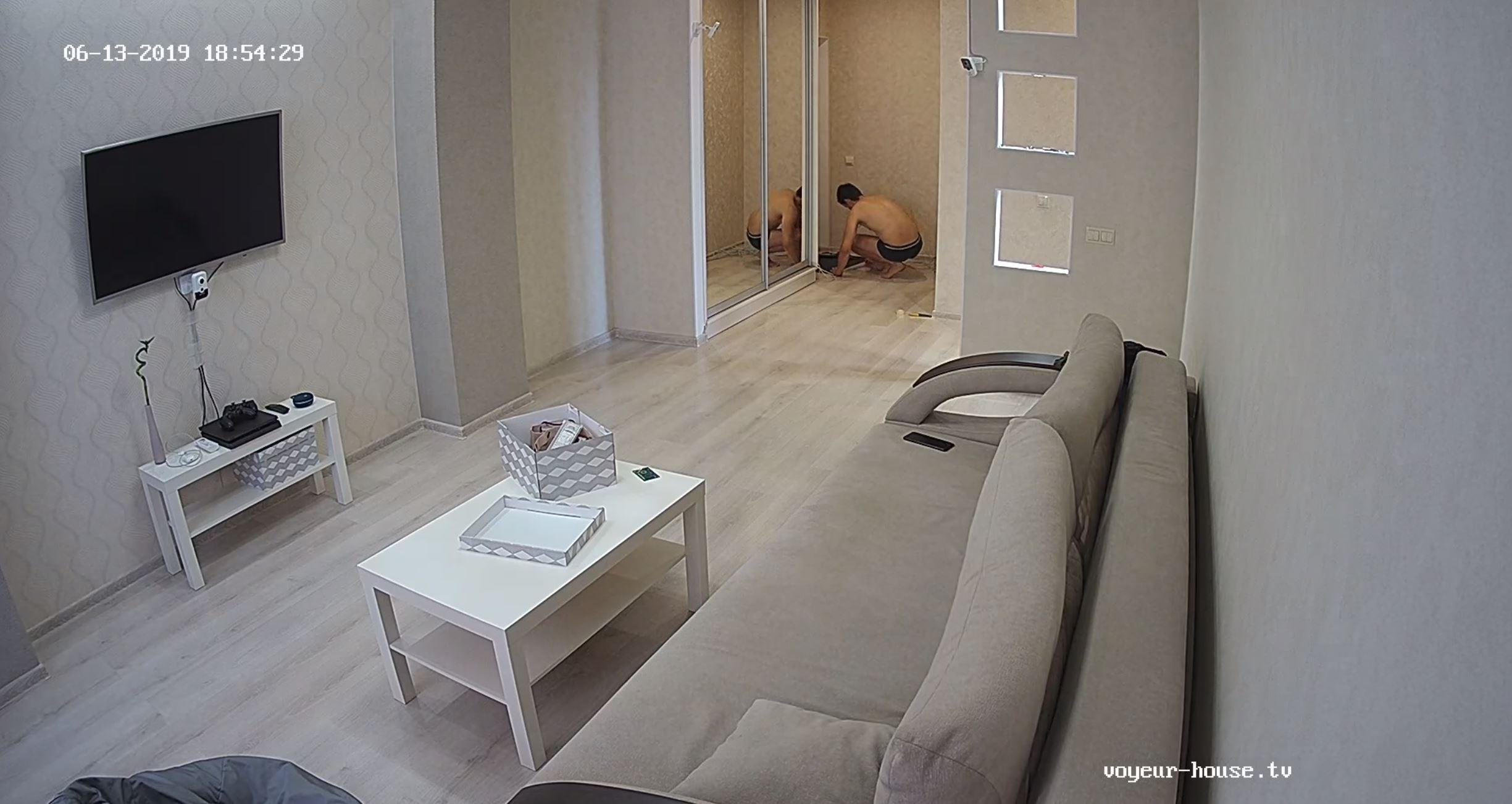 Voyeur house leonie & barney threesome